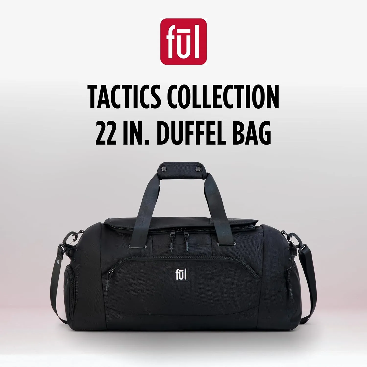 FUL Tactics 22 Inch Duffel Bag, Siege Small Travel Carry on Luggage with Handles and Shoulder Strap