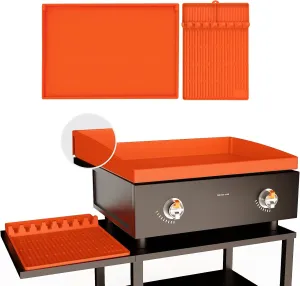 Full-Edge 22" Blackstone Silicone Griddle Cover, Includes 16" Silicone Spatula Mat, Premium Food-Grade Blackstone Griddle Accessories, Reusable Top Protector, Ideal for All-Season Outdoor Use