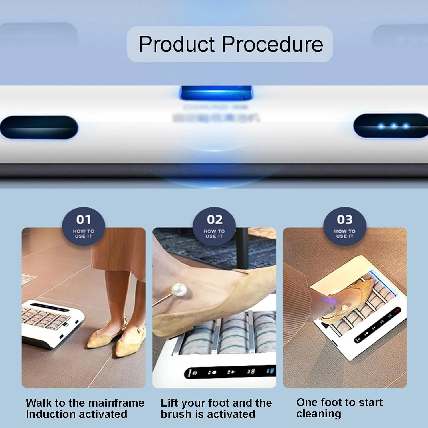 Fully Automatic Sole Cleaning Machine, Automatic Induction Shoe Polisher, Shoe Polishing Machine,Waterless Shoes Sole Cleaning Equipment with 1000PA Suction (White, 35 × 35.3 × 5.3cm)