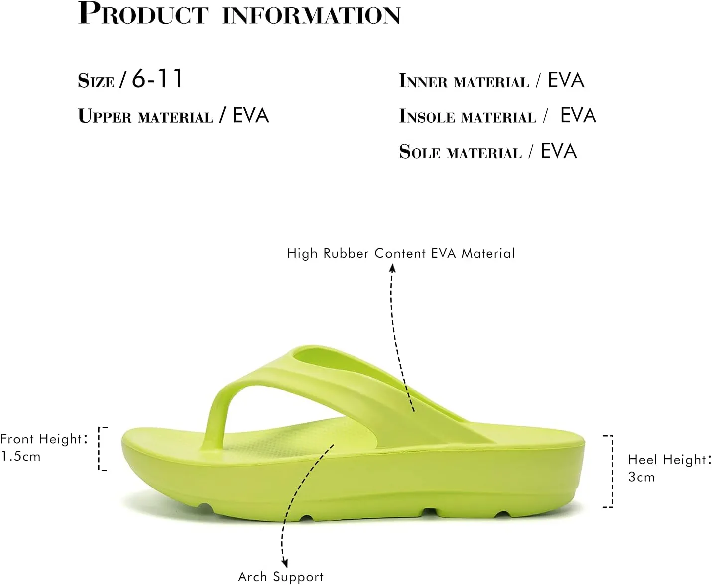 FUNKYMONKEY Women's Thong Flip Flop Ultra Soft Arch Support Sandals
