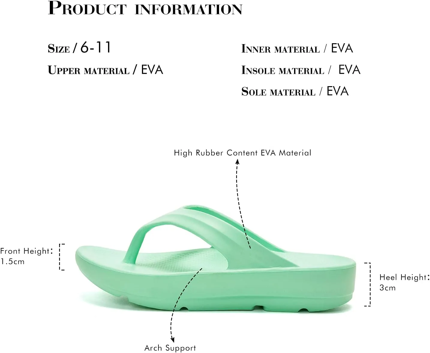 FUNKYMONKEY Women's Thong Flip Flop Ultra Soft Arch Support Sandals