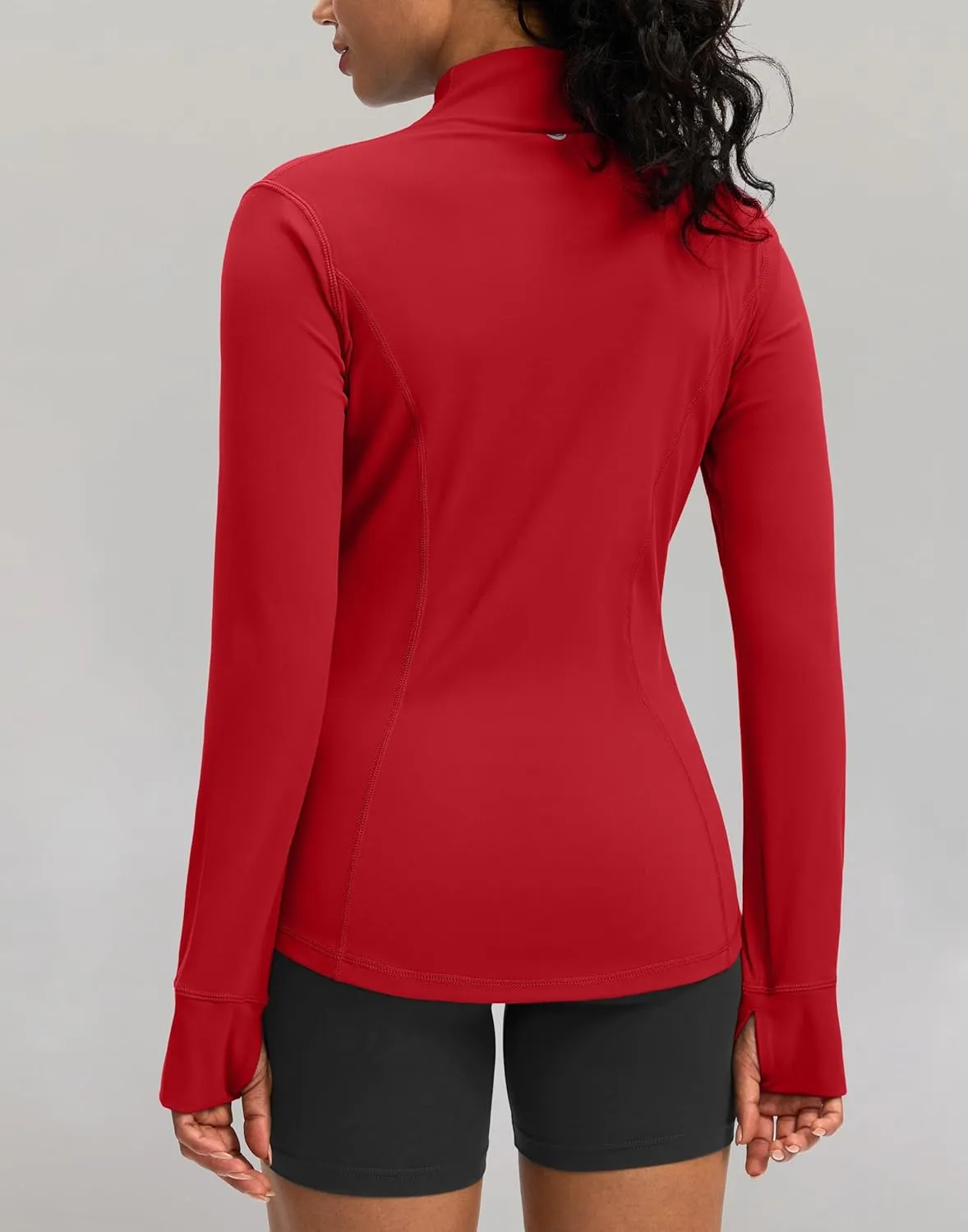G Gradual Women's Zip Up Workout Jackets with Pockets Slim Fit Cottony Soft Jacket for Running Athletic Yoga