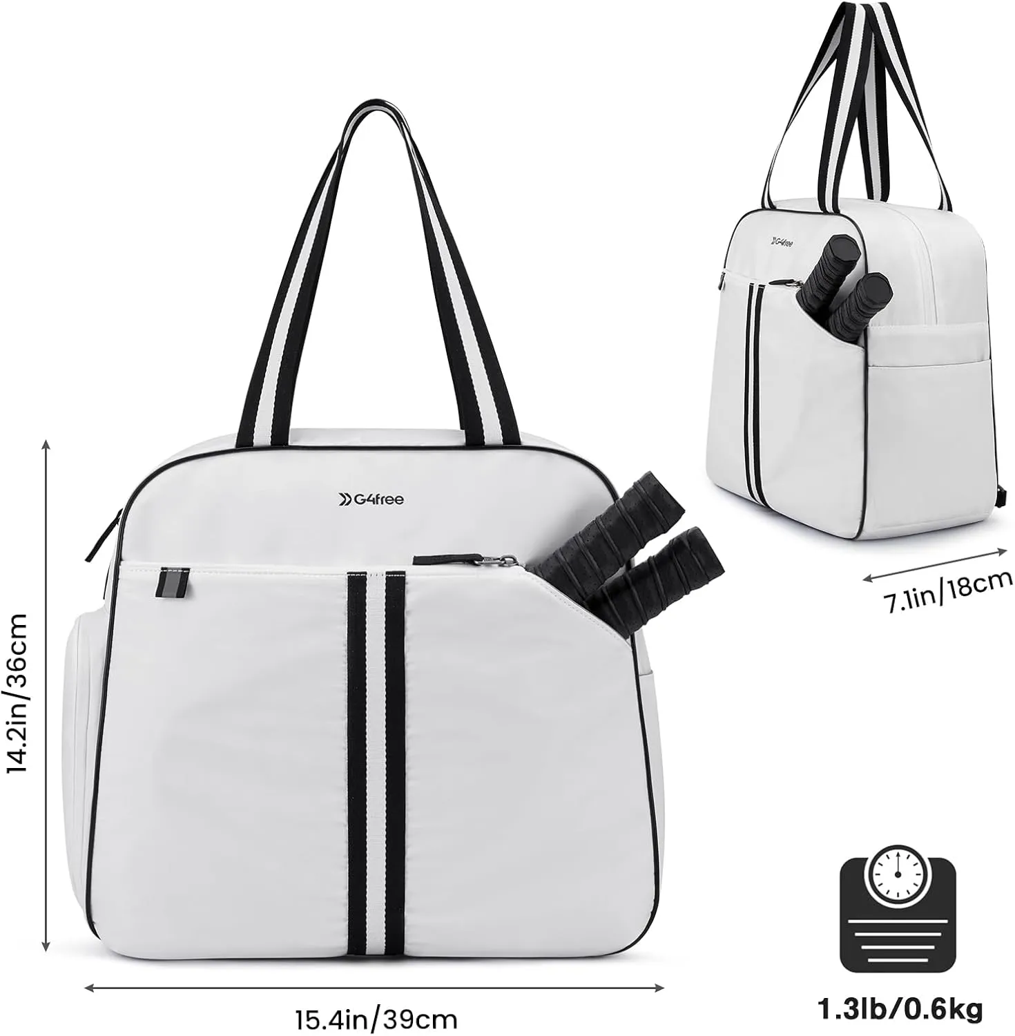 G4Free Pickleball Bag, Pickleball Bag Tote for Women and Men
