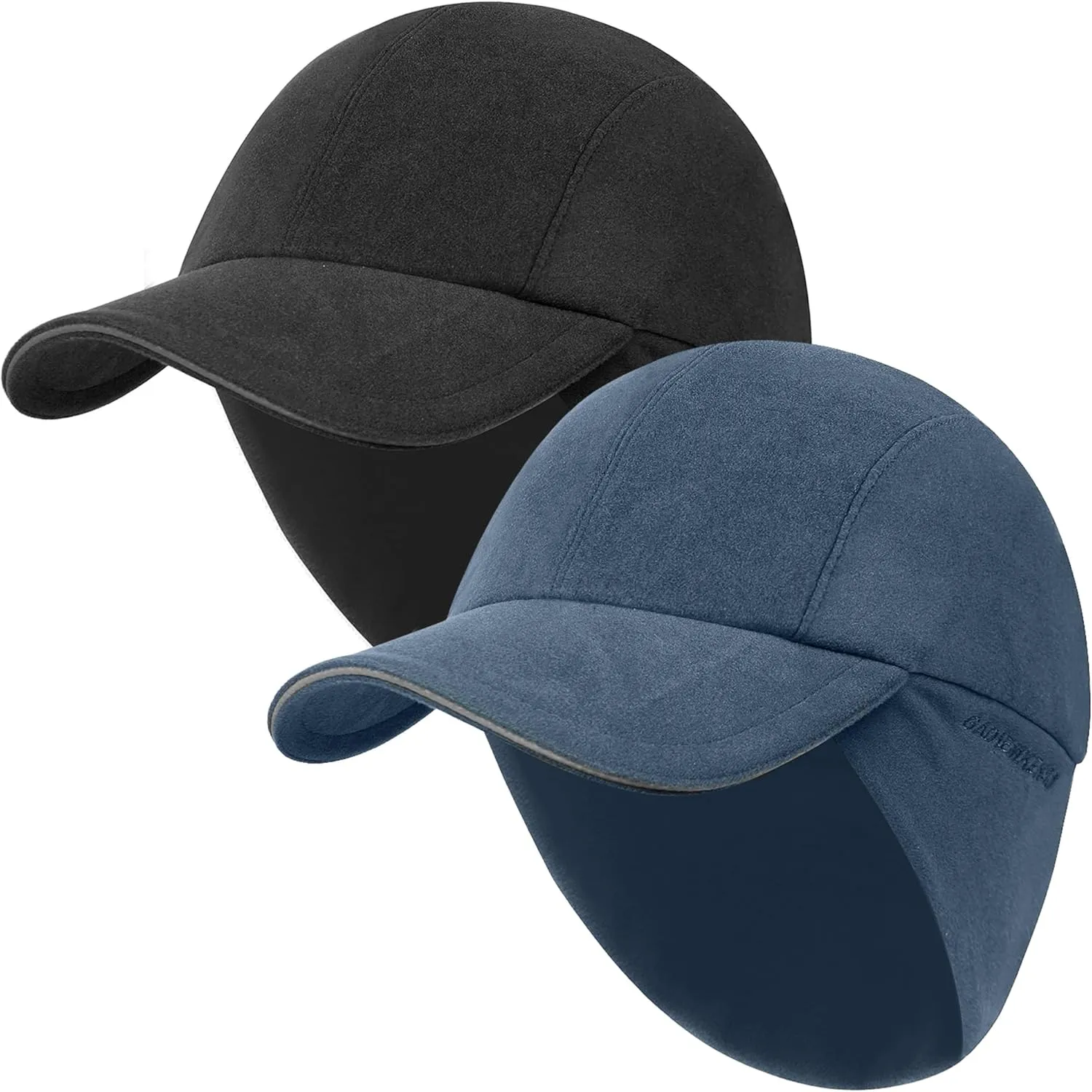 GADIEMKENSD Winter Running Baseball Cap Women Fleece Ponytail Hat with Ear Flaps Reflective Design 1Pack and 2Pack
