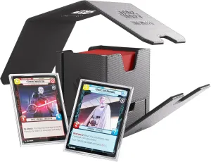 Gamegenic Star Wars Unlimited Twin Suns DECK POD - Premium Deck Box with UV-Protected Card Cases, Holds 100 Double-Sleeved Cards, Designed for the Star Wars Unlimited TCG, Black Color, Made