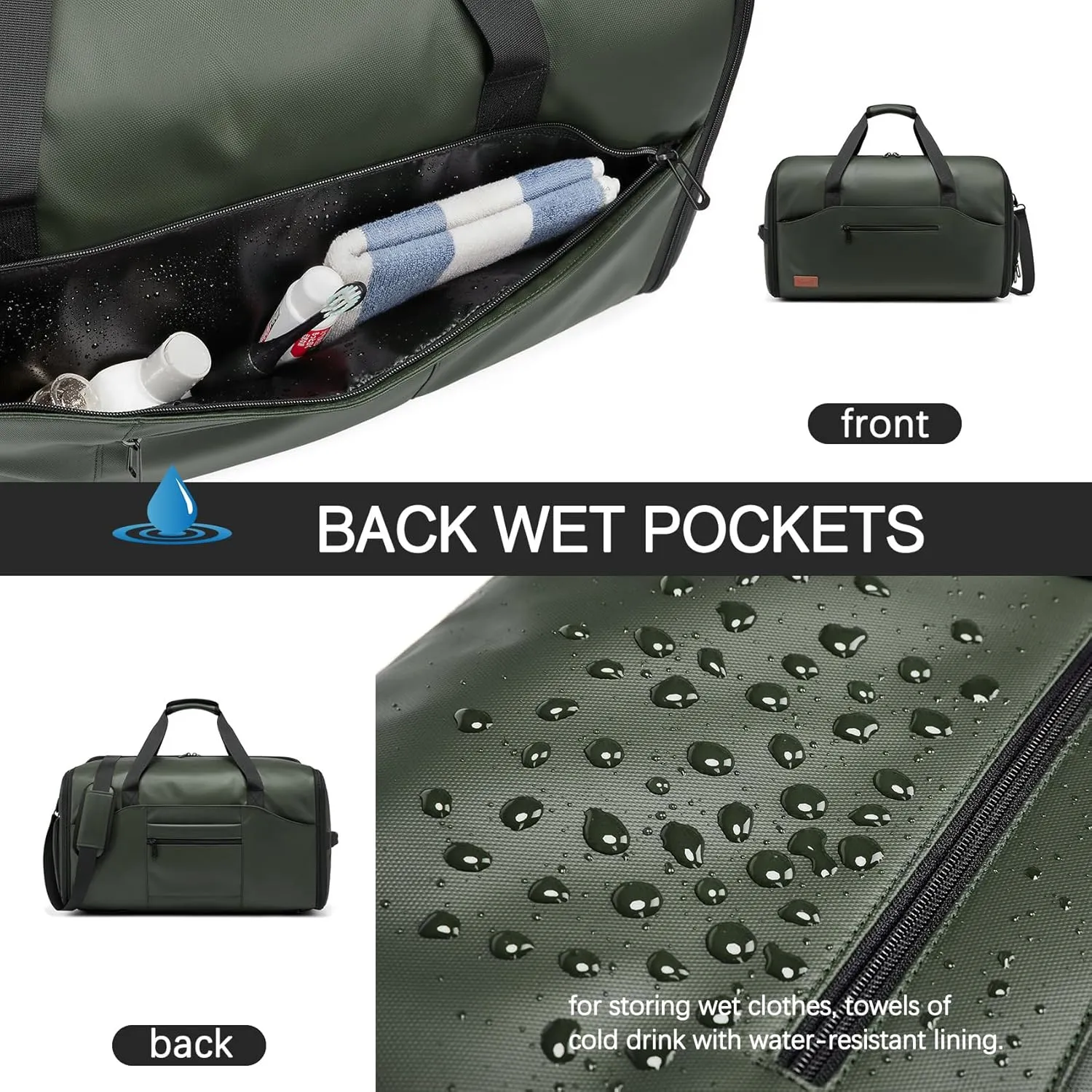 Garment Duffle Bags for Travel,Moulyan Convertible Garment Bag with Shoe Compartment,3 in 1 Waterproof Travel Suit Bag with Shoulder Strap for Men Women