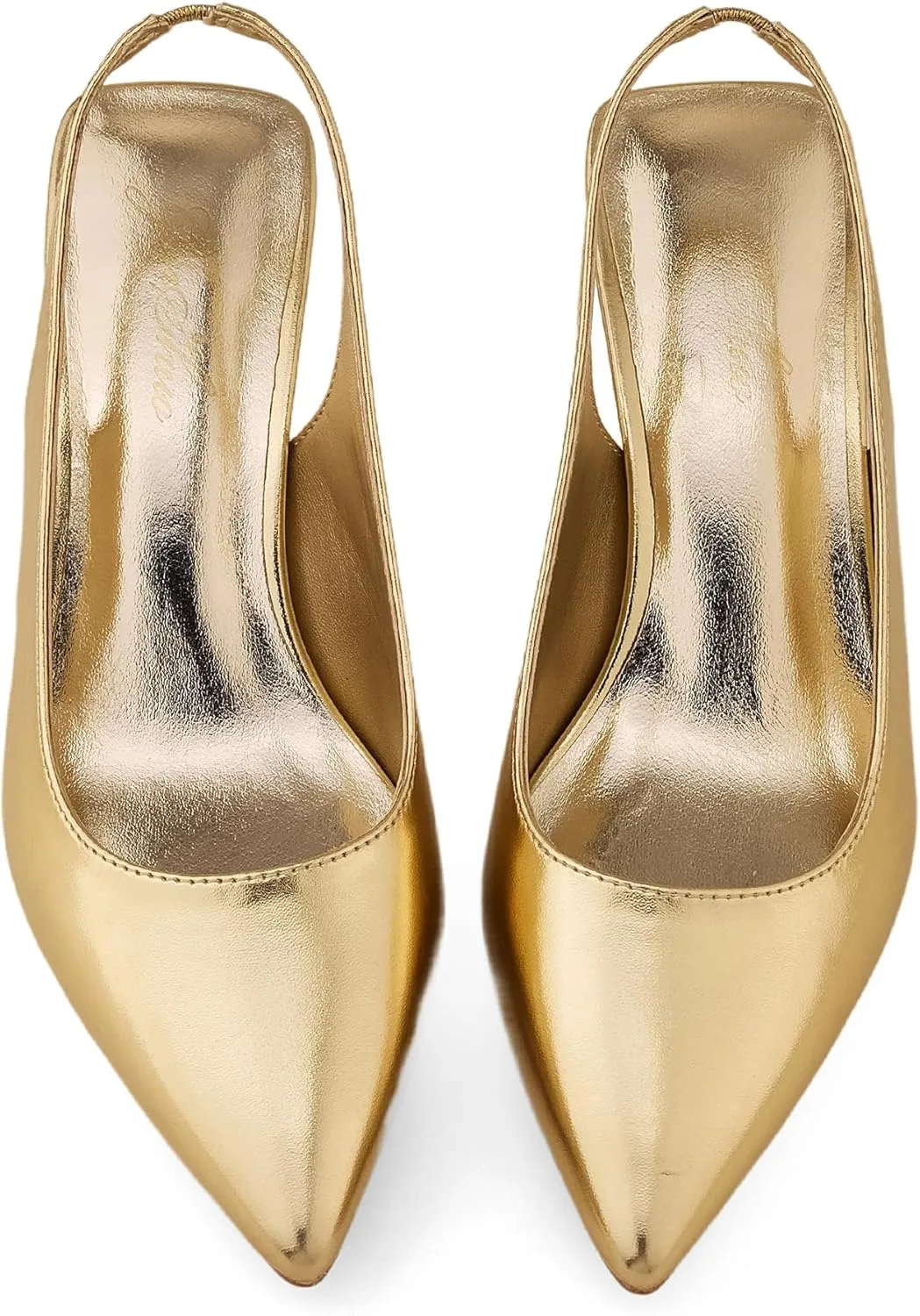 GENSHUO Slingback Kitten Heels for Women Pumps Closed Pointed Toe 2.3 Inch Low Heel Dress Shoes Comfortable Sexy Slip On Wedding Work Party Pumps