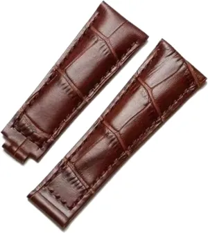 Genuine Leather Strap For Rolex Water Ghost Daytona Yacht Logtype Green Leather Bracelet 20mm Butterfly Buckle Watch Band