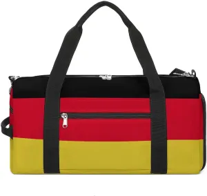 Germany Flag Duffel Bag for Men Women with Wet Pocket Shoe Compartment