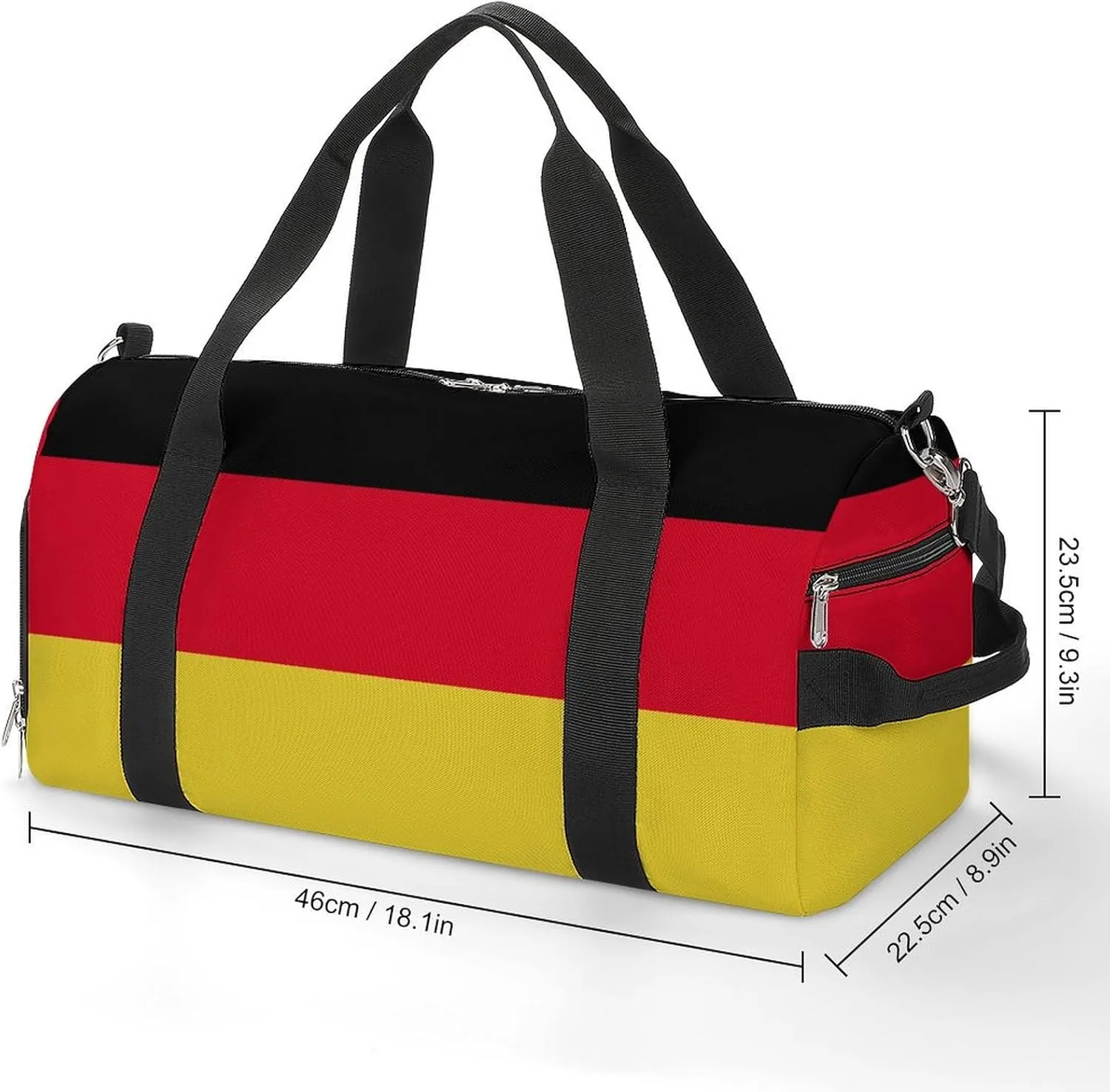 Germany Flag Duffel Bag for Men Women with Wet Pocket Shoe Compartment