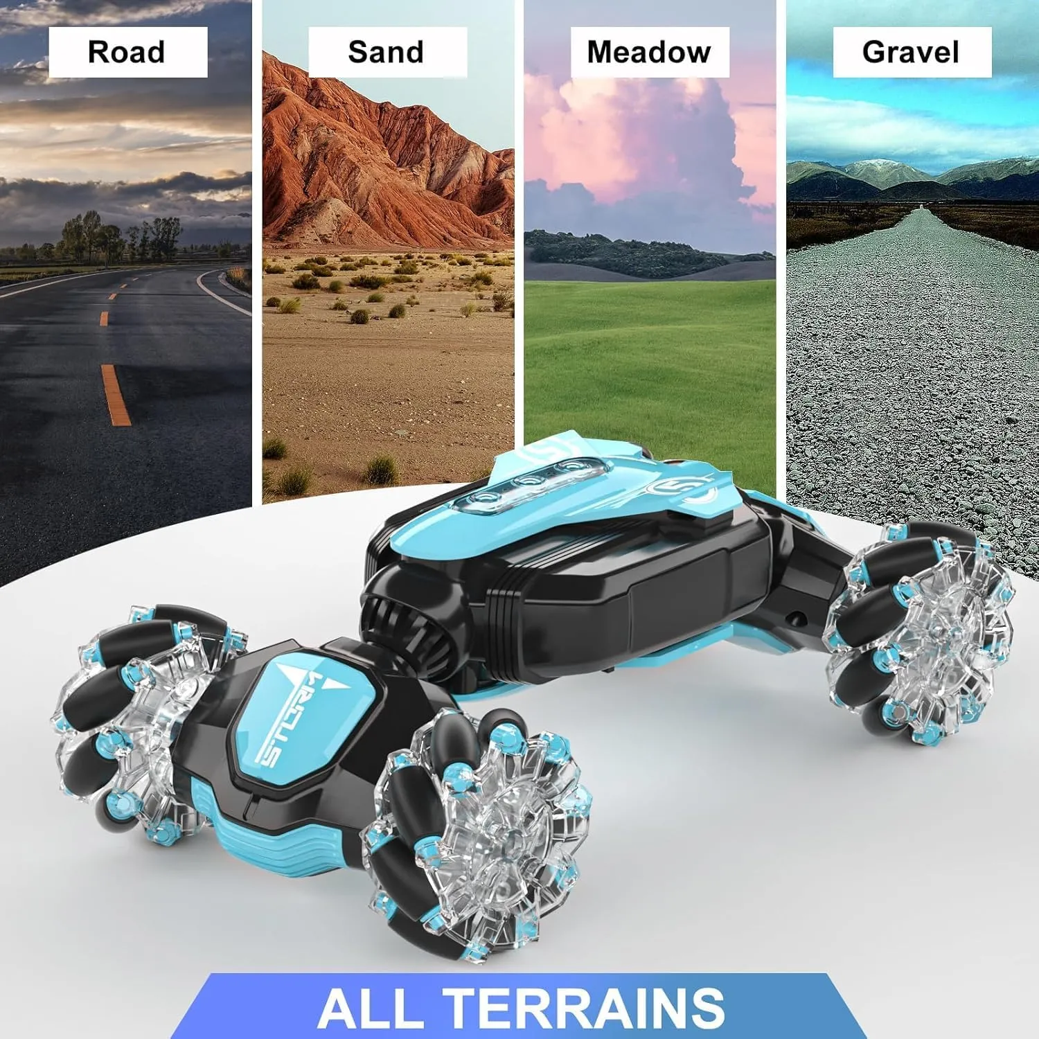 Gesture Sensing RC Stunt Car - 360 Rotating 4WD 2.4Ghz RC Car Toys for Boys 4-7 Birthday Present for Age 8-12