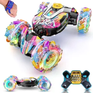Gesture Sensing RC Stunt Car 360 Rotating 4WD 2.4Ghz RC Car Transform Toy for Boys 4-7 Birthday Present for Age 8-12