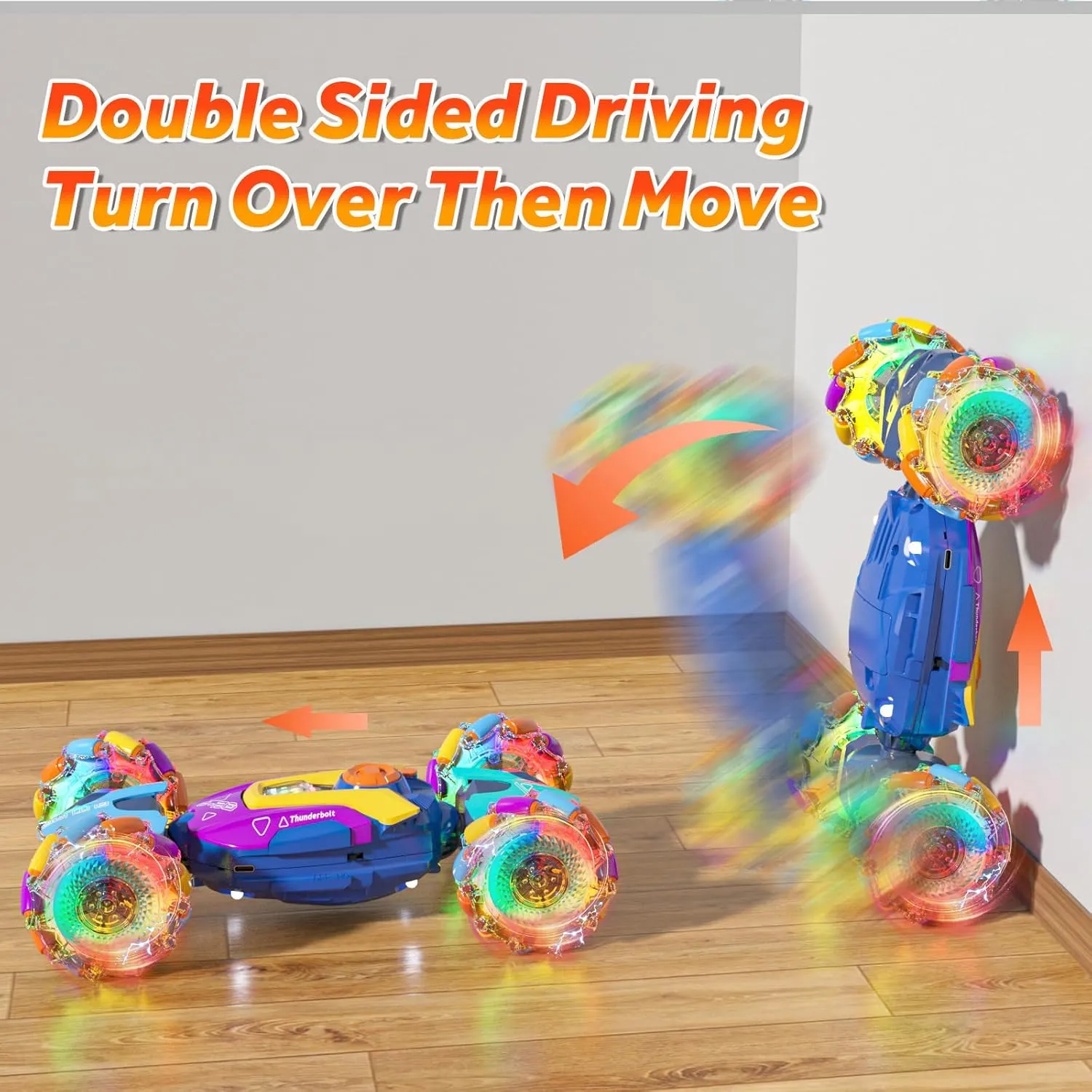 Gesture Sensing RC Stunt Car 360 Rotating 4WD 2.4Ghz RC Car Transform Toy for Boys 4-7 Birthday Present for Age 8-12