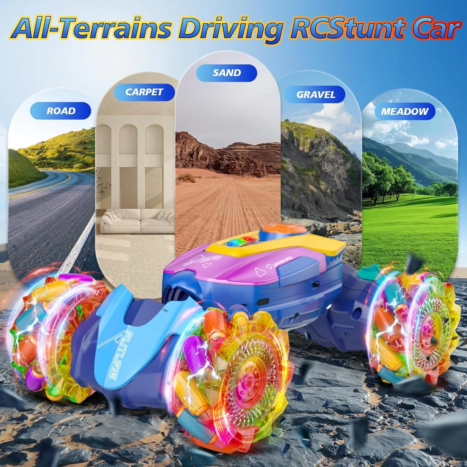 Gesture Sensing RC Stunt Car Remote Control Car 360° Rotating 4WD 2.4Ghz RC Cars Transform Car Toys for Boys 4-7 Birthday Present for Age 8-12, 2333RCCAR