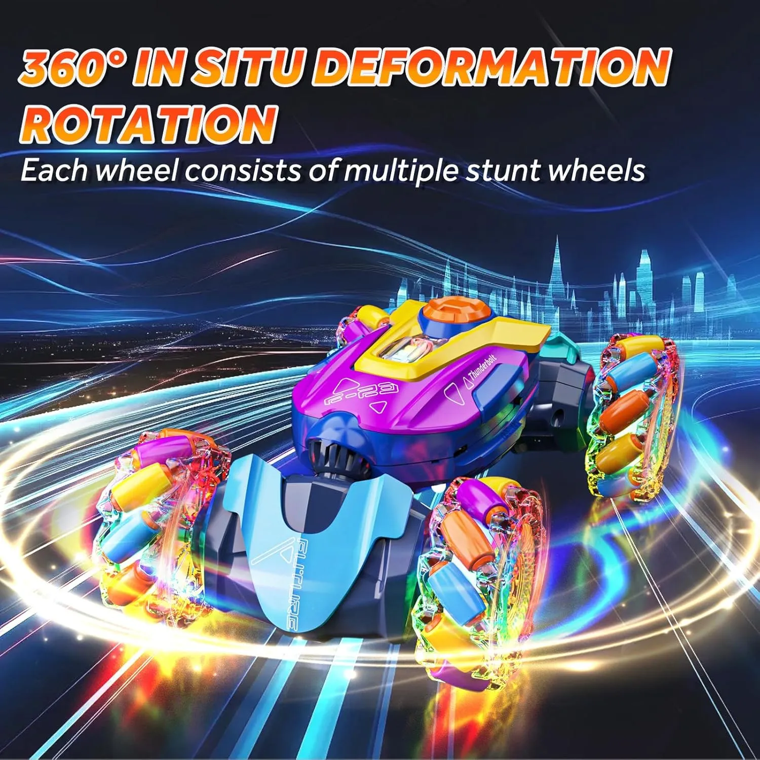 Gesture Sensing RC Stunt Car Remote Control Car 360° Rotating 4WD 2.4Ghz RC Cars Transform Car Toys for Boys 4-7 Birthday Present for Age 8-12, 2333RCCAR