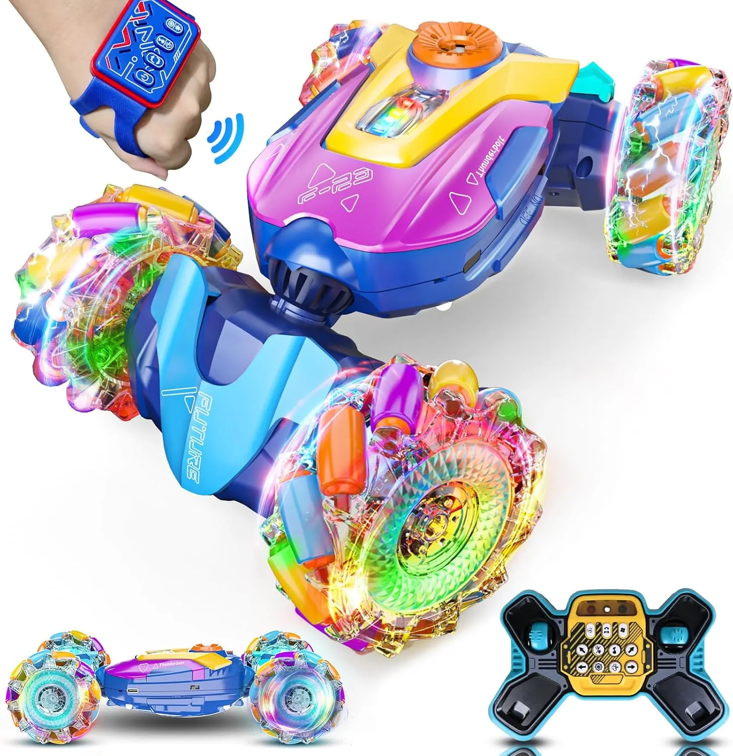 Gesture Sensing RC Stunt Car Remote Control Car 360° Rotating 4WD 2.4Ghz RC Cars Transform Car Toys for Boys 4-7 Birthday Present for Age 8-12, 2333RCCAR