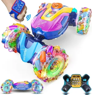 Gesture Sensing RC Stunt Car Remote Control Car 360° Rotating 4WD 2.4Ghz RC Cars Transform Car Toys for Boys 4-7 Birthday Present for Age 8-12, 2333RCCAR