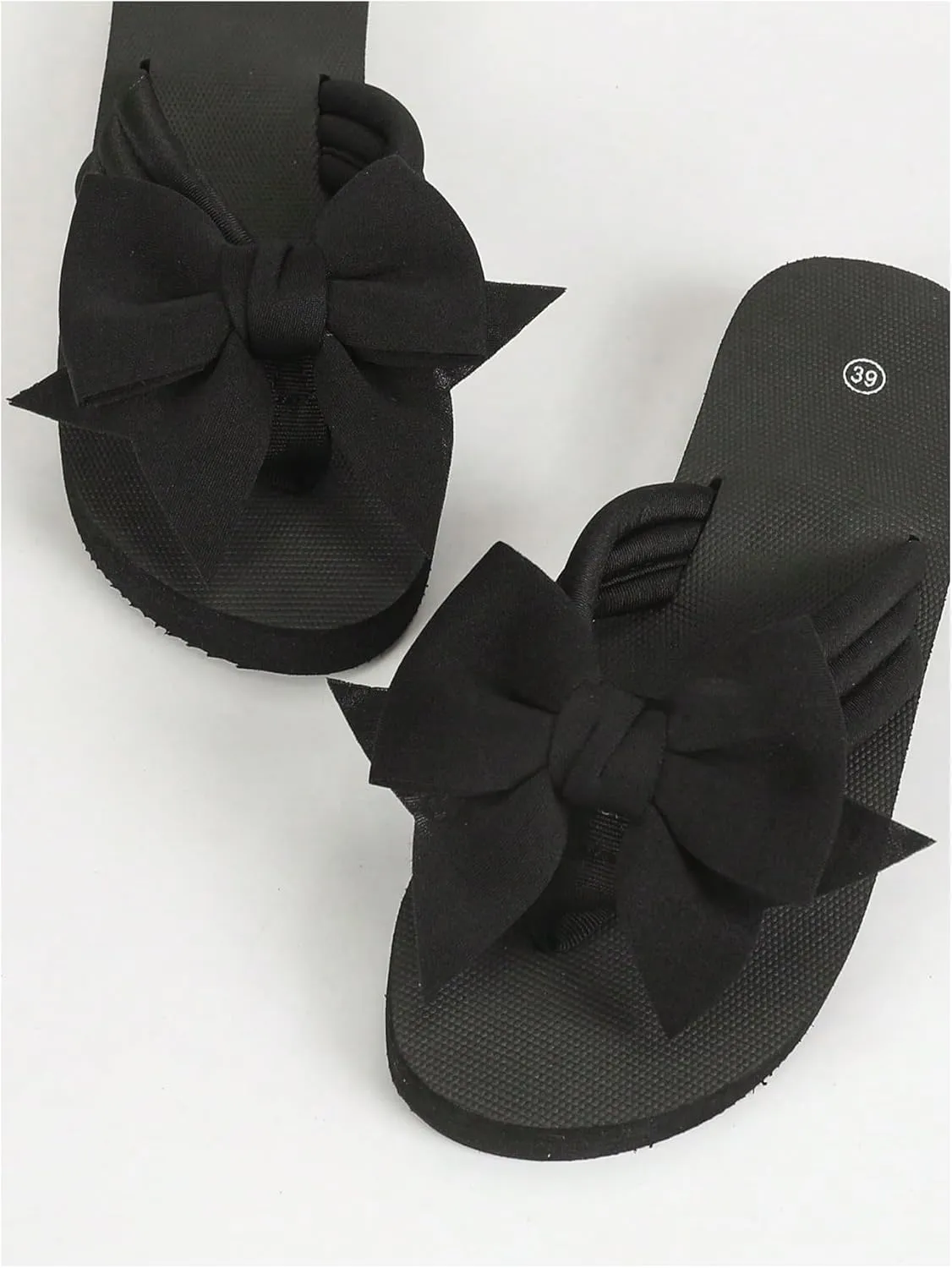 GORGLITTER Women's Bow Sandals Open Toe Flip Flops Cute Dressy Summer Beach Sandals