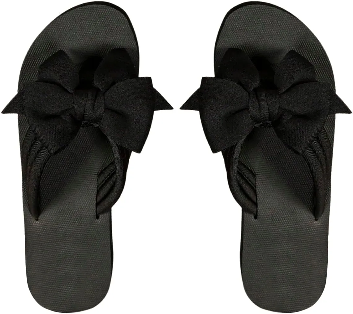 GORGLITTER Women's Bow Sandals Open Toe Flip Flops Cute Dressy Summer Beach Sandals
