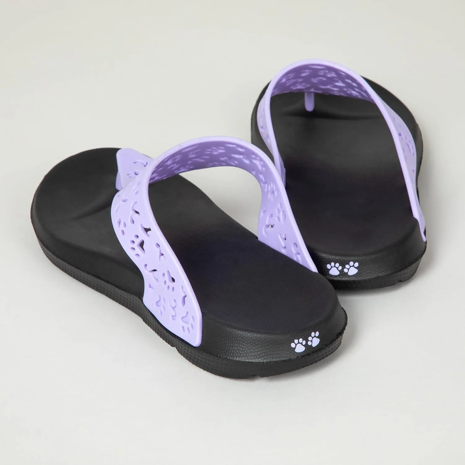 GreaterGood Cut Out Paw Print Flip Flops Lightweight EVA Slip On Animal Lover Summer Sandals Gifts for Women Mom Ladies