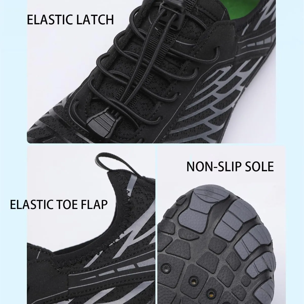Grounded Barefoot Footwear for Women and Men, Non Slip Hikes Water Shoes for Neuropathy, Hiking Bare Foot Unisex, Foot Shaped Sneakers Wide Toe Box