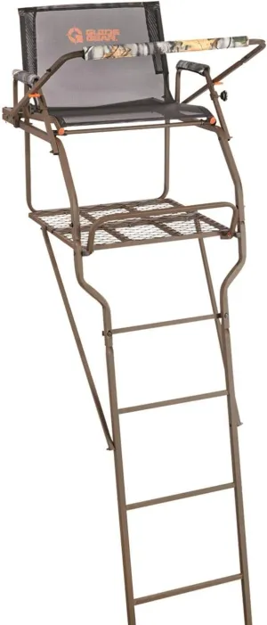 Guide Gear Ultra Comfort 18' Ladder Tree Stand for Hunting Climbing Hunt Seat, Hunting Gear Equipment Accessories Camo