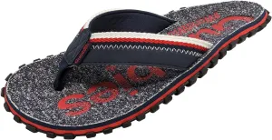 Gumbies Cairns Unisex Flip Flops with Supersoft Cotton Toe Post, Fabric Footbed & Recycled Rubber Sole - Comfort Guaranteed