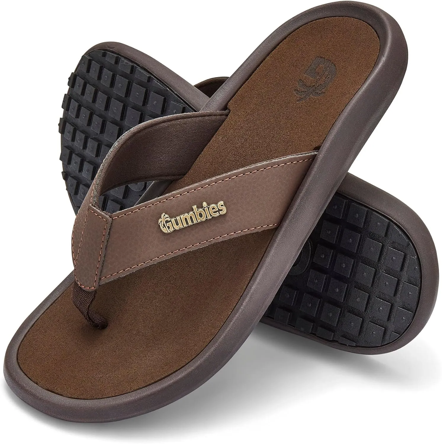 Gumbies Noosa Unisex Flip-Flop, with Arch Support Supersoft Brush EVA Footbed, Soft Cotton Backed Strap & Recycled Rubber Sole - Comfort Guaranteed