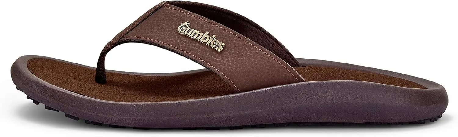 Gumbies Noosa Unisex Flip-Flop, with Arch Support Supersoft Brush EVA Footbed, Soft Cotton Backed Strap & Recycled Rubber Sole - Comfort Guaranteed