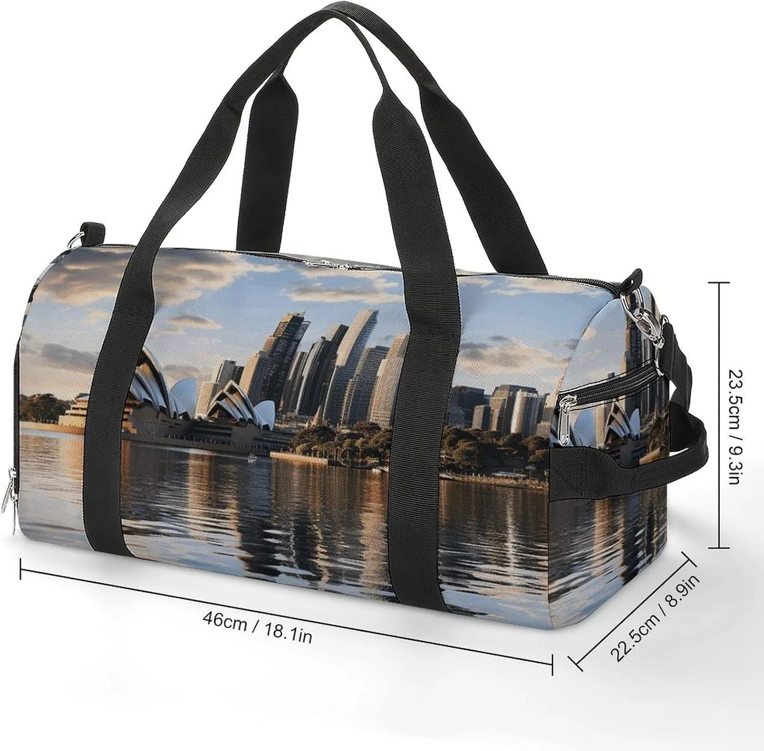 Gym Bag City Sydney Duffel Bag for Men Women Overnight Bag with Shoe Compartment Workout Bags