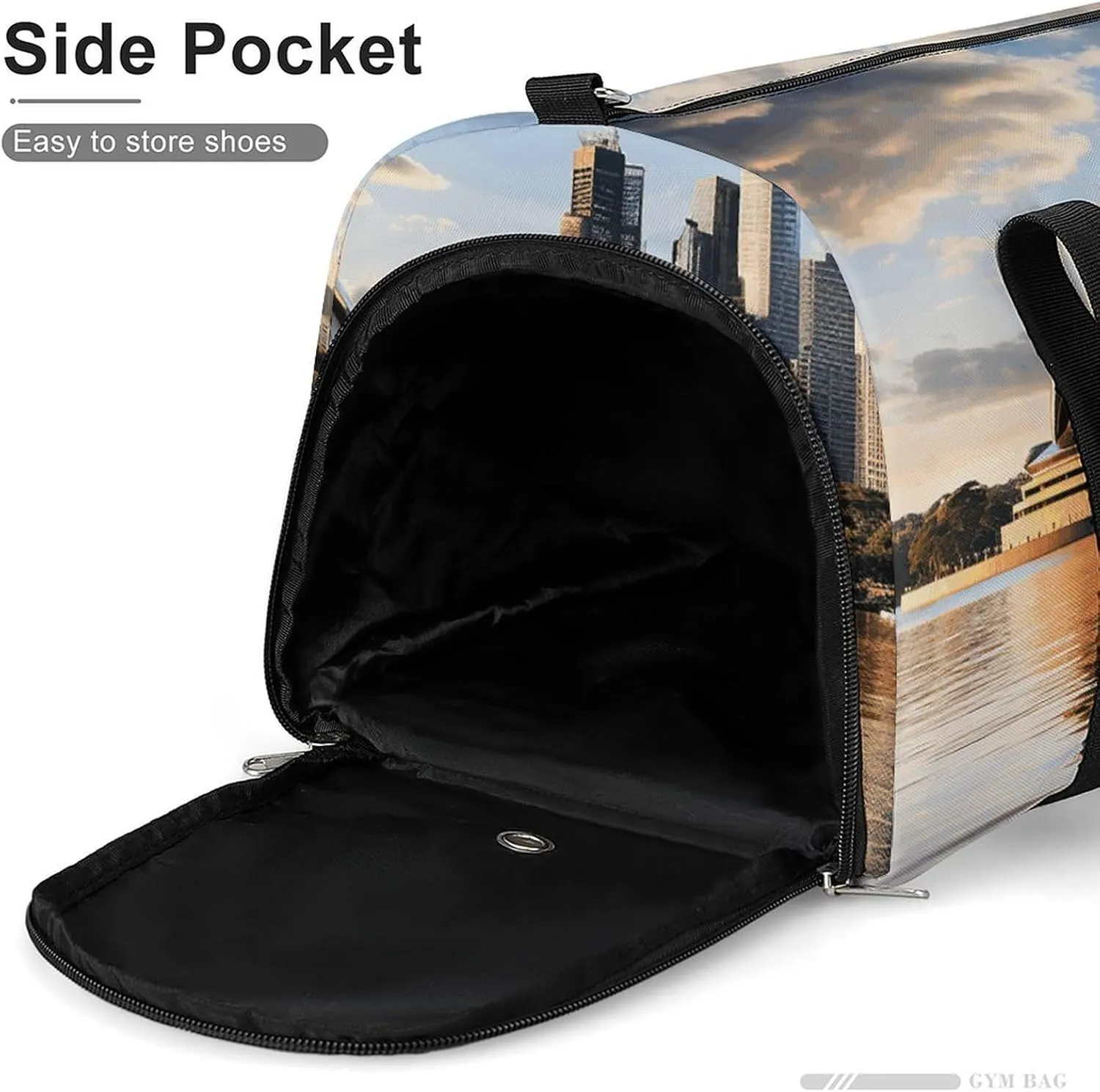 Gym Bag City Sydney Duffel Bag for Men Women Overnight Bag with Shoe Compartment Workout Bags