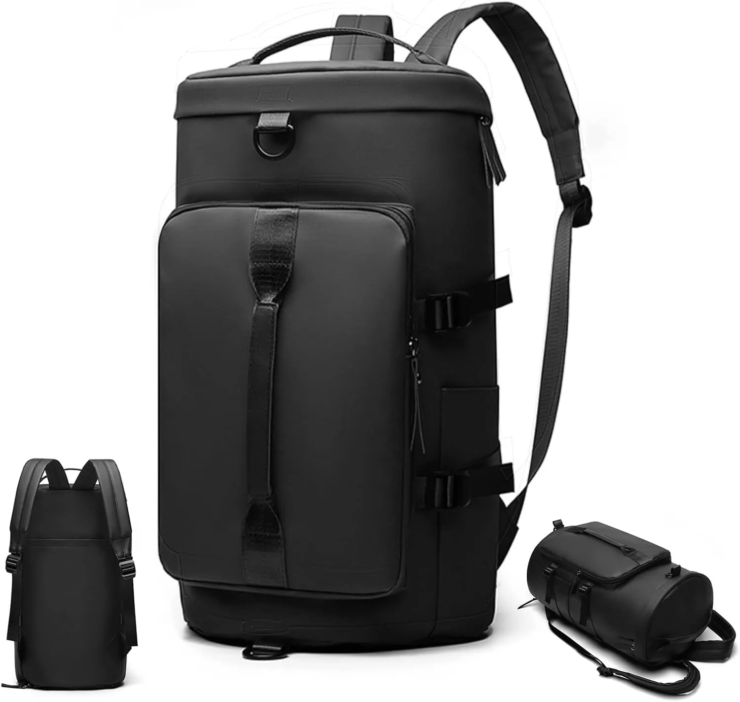 Gym Bag for Men,Large Waterproof Duffle Bag for Sports, Travel & Work,Gym Bag Men with Shoe Compartment & Wet Pocket (Black)