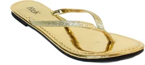 H2K Women's Glitter Flat Thong Sandal