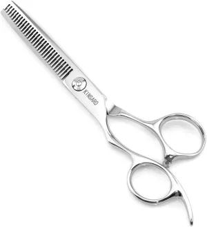 Hair Scissors left hand Thinning Scissors 6 Inch Barber Left hand Hair Thinning Shears Lefty Barber Shears KINSARO for Hairdresser Barbershop or Home Use