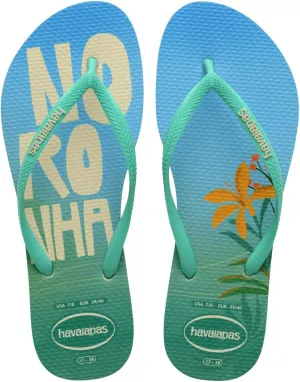 Havaianas for Women - Slim Print Postcard Flip Flops - Beige - 7/8