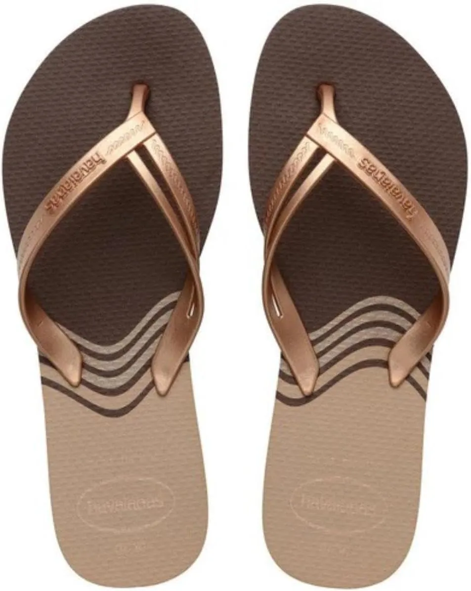 Havaianas Girl's Flip-Flop, Dark Brown, 33/34 EU