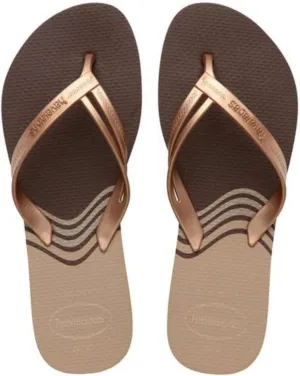 Havaianas Girl's Flip-Flop, Dark Brown, 33/34 EU