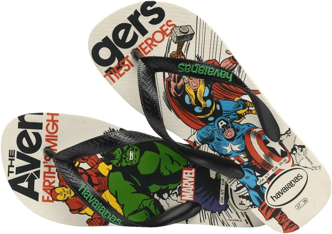 Havaianas Women's Kid's Top Marvel Classics Flip Flop Sandal, 4.5 us