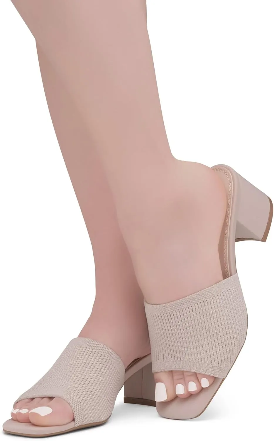 Herstyle Women's Low Heel Slip-On Heeled Mules 2025, Chunky Block Heeled Sandals & Dressy Small Heels, Square Toe | Comfortable Casual Slides for Everyday, Party & Wedding