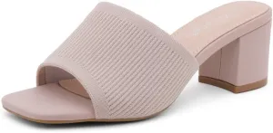 Herstyle Women's Low Heel Slip-On Heeled Mules 2025, Chunky Block Heeled Sandals & Dressy Small Heels, Square Toe | Comfortable Casual Slides for Everyday, Party & Wedding