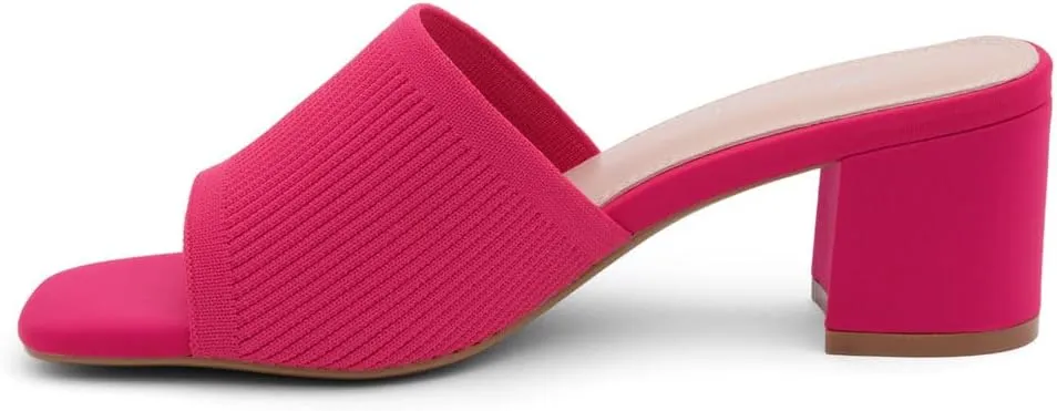 Herstyle Women's Low Heel Slip-On Heeled Mules 2025, Chunky Block Heeled Sandals & Dressy Small Heels, Square Toe | Comfortable Casual Slides for Everyday, Party & Wedding