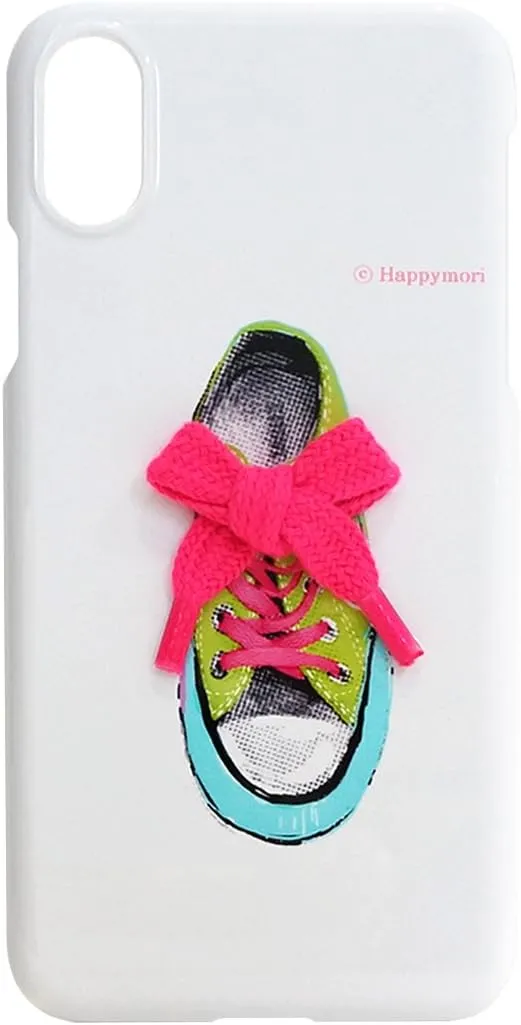 HM14480i65 iPhone Xs Max Case, Vivid/Flower Shoe Bar Sneakers (Happy Mori New Vivid/Flower Shoe), 6.5-Inch iPhone Cover, Wireless Charging Compatible