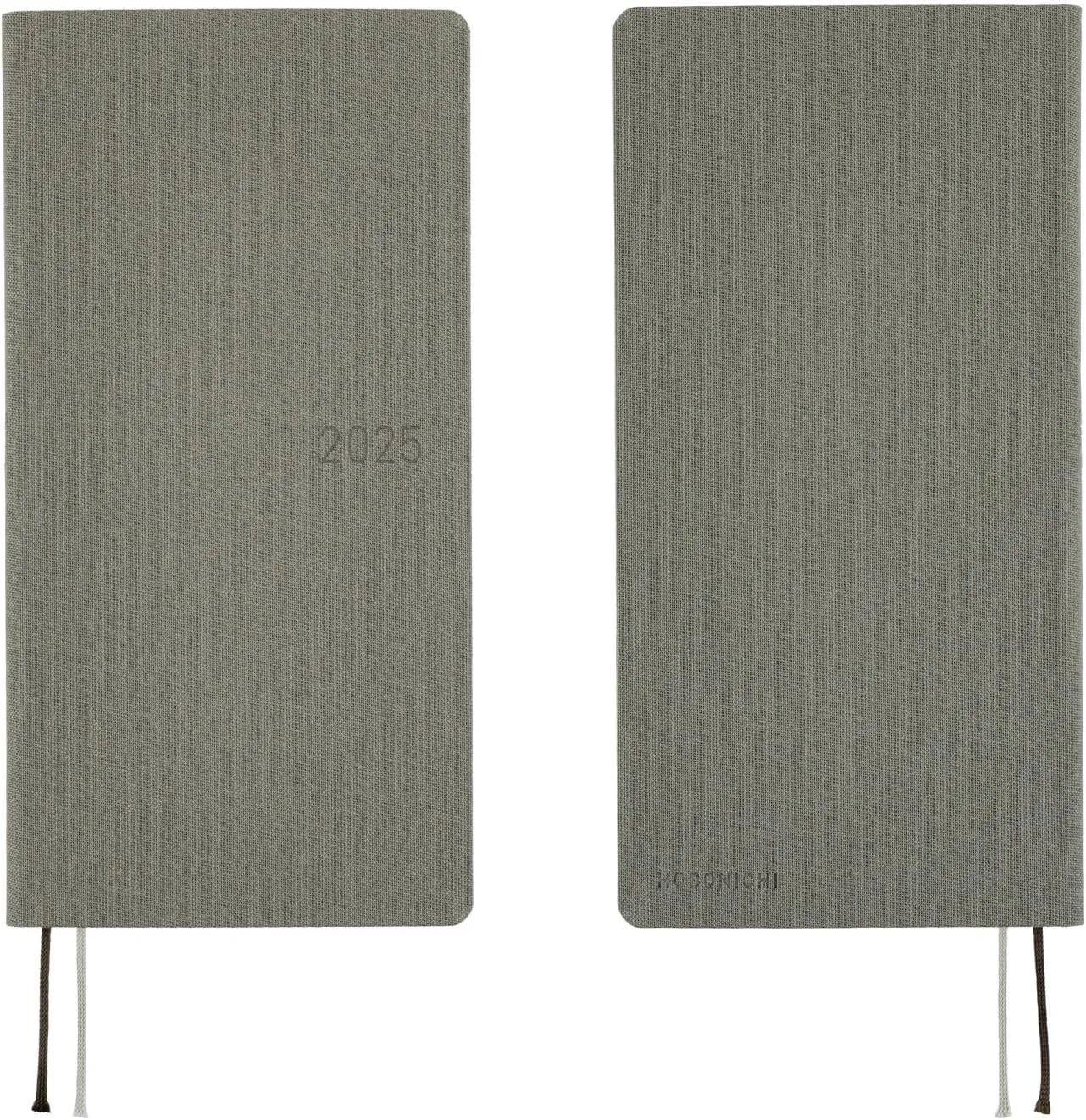 Hobonichi Techo 2025 Weeks [Japanese/Tall and Slim Size/April Start/Planner] Colors: Smoke Gray