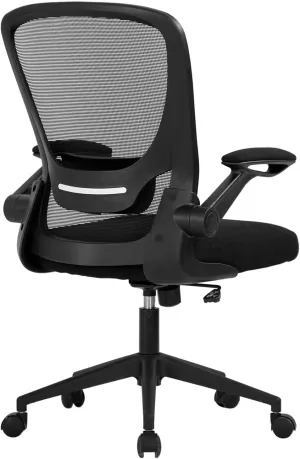 Home Office Chair Ergonomic Desk Chair Mesh Computer Chair Swivel Rolling Executive Task Chair with Lumbar Support Arms Mid Back Adjustable Chair for Men Adults, Black