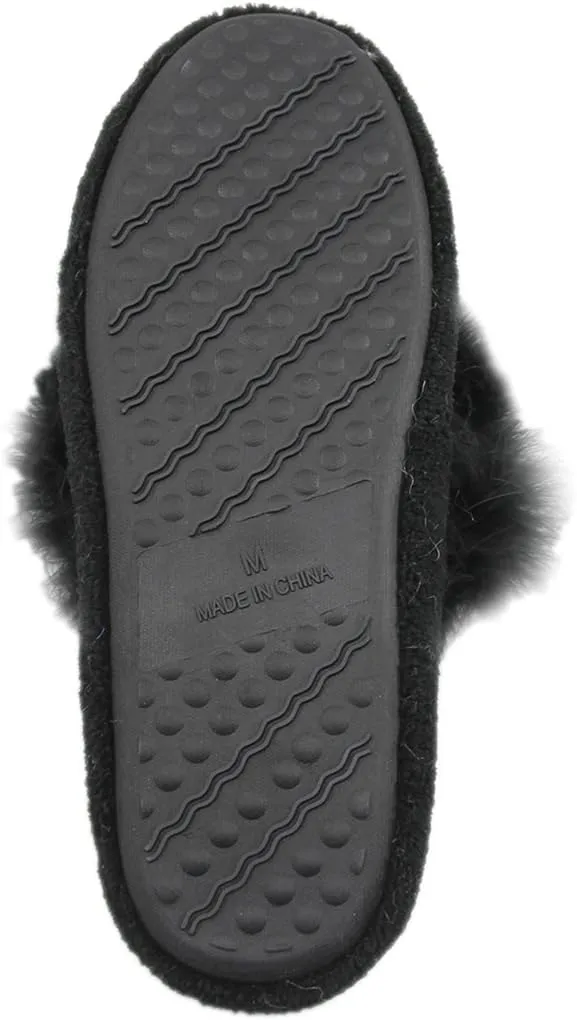 Home Slipper Women's Soft Fleece Indoor Non-Slip House Flip-Flops SPA Thong Slippers