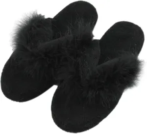 Home Slipper Women's Soft Fleece Indoor Non-Slip House Flip-Flops SPA Thong Slippers