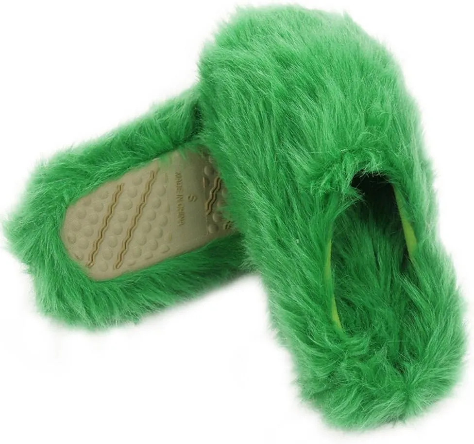 Home Slipper Women's Warm Cute Long Fleece Plush Indoor House SPA Slippers Clogs
