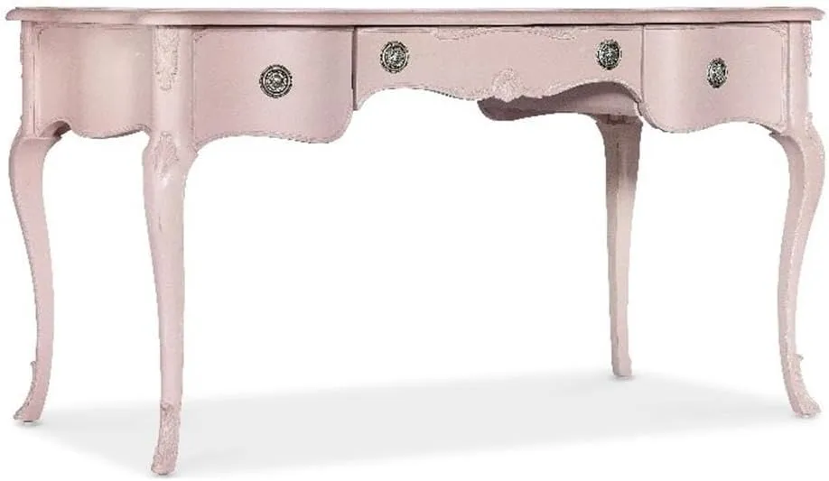 Hooker Furniture Susan G. Komen Perseverance Wood Writing Desk in Pink