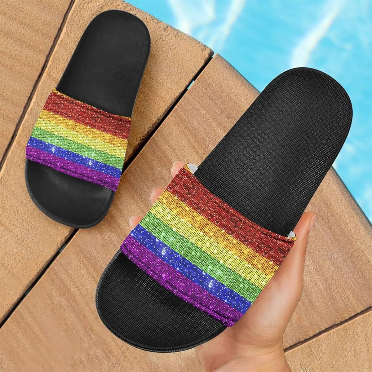 Howilath Novelty Pattern Summer Slide Slippers for Women Kids, Comfortable Soft Sole Non-Slip Slippers Slide Sandal