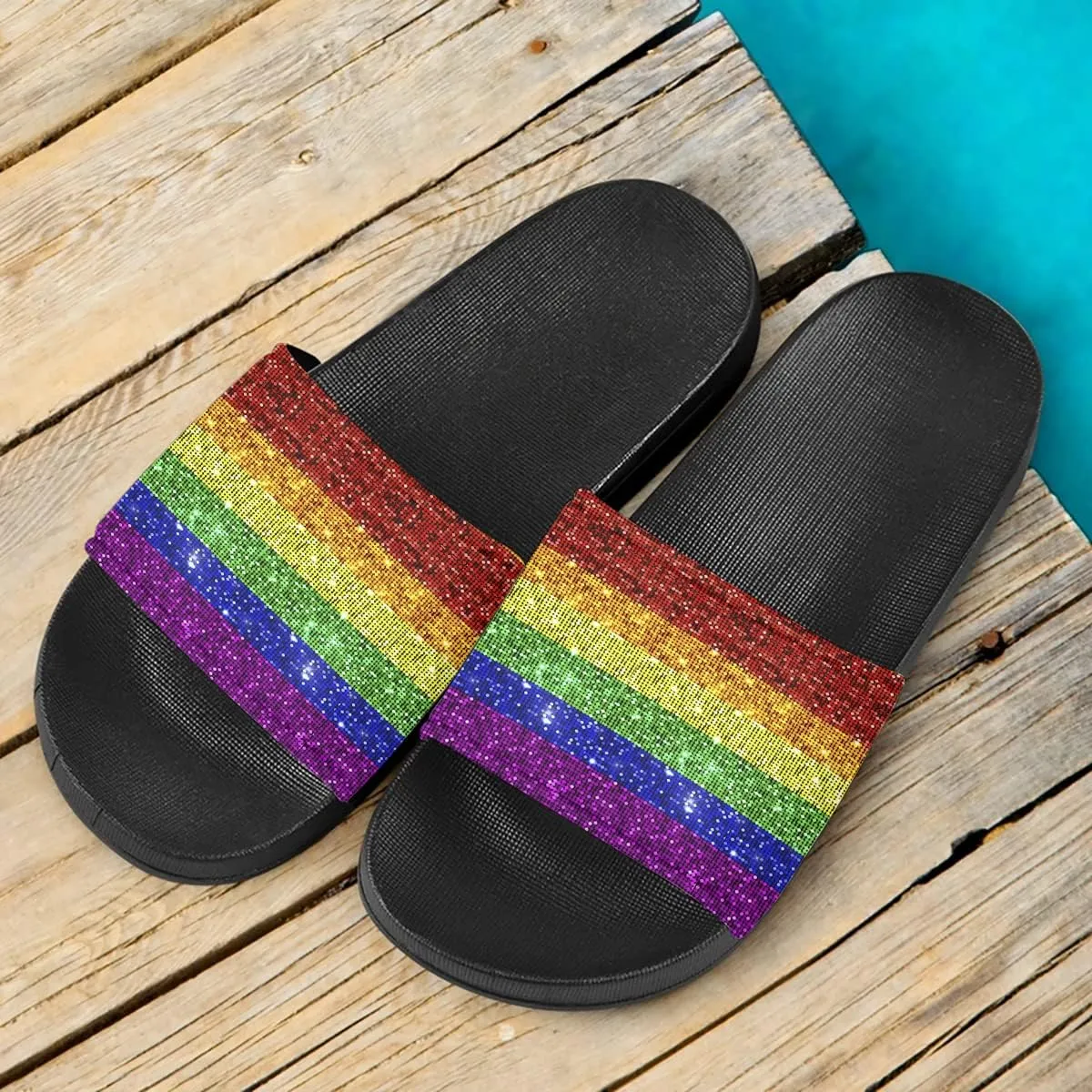 Howilath Novelty Pattern Summer Slide Slippers for Women Kids, Comfortable Soft Sole Non-Slip Slippers Slide Sandal